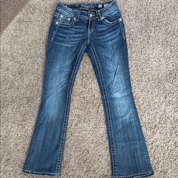 Miss Me Dark Blue Boot Cut Jeans - Picture 1 of 6